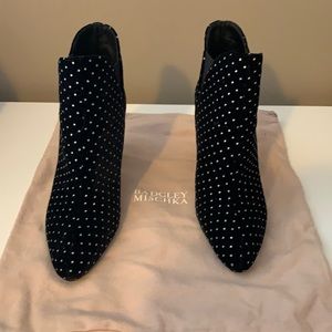 Badgley Mischka black rhinestone boots size 5.5
